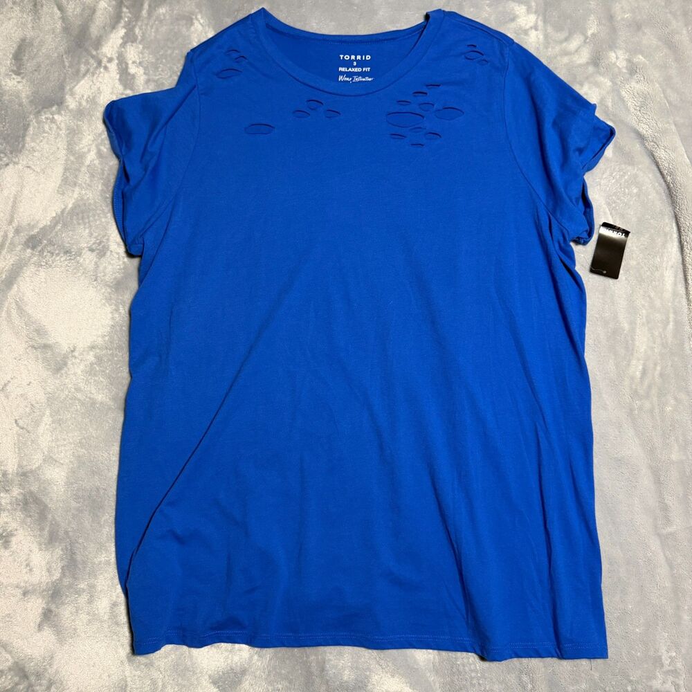 Torrid Relaxed Fit Distructed Tee